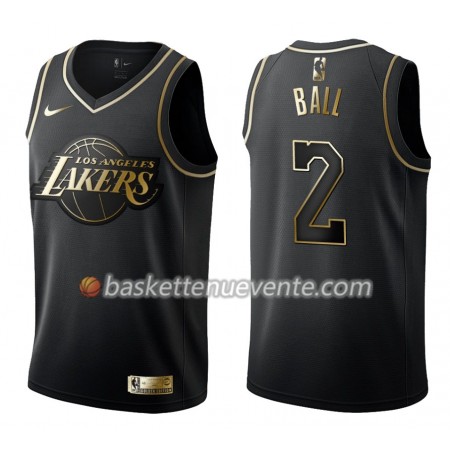 Maillot Basket Los Angeles Lakers Lonzo Ball 2 Nike Noir Gold Edition Swingman - Homme